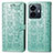 Coque Portefeuille Motif Fantaisie Livre Cuir Etui Clapet S03D pour Vivo Y77 5G Vert