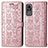 Coque Portefeuille Motif Fantaisie Livre Cuir Etui Clapet S03D pour Xiaomi Civi 1S 5G Or Rose