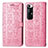 Coque Portefeuille Motif Fantaisie Livre Cuir Etui Clapet S03D pour Xiaomi Mi 10S 5G Rose