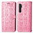 Coque Portefeuille Motif Fantaisie Livre Cuir Etui Clapet S03D pour Xiaomi Mi Note 10 Lite Rose