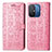 Coque Portefeuille Motif Fantaisie Livre Cuir Etui Clapet S03D pour Xiaomi Poco C55 Rose