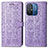 Coque Portefeuille Motif Fantaisie Livre Cuir Etui Clapet S03D pour Xiaomi Poco C55 Violet