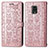 Coque Portefeuille Motif Fantaisie Livre Cuir Etui Clapet S03D pour Xiaomi Poco M2 Pro Or Rose