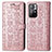 Coque Portefeuille Motif Fantaisie Livre Cuir Etui Clapet S03D pour Xiaomi Poco M4 Pro 5G Or Rose