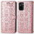 Coque Portefeuille Motif Fantaisie Livre Cuir Etui Clapet S03D pour Xiaomi Poco M5S Or Rose