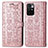 Coque Portefeuille Motif Fantaisie Livre Cuir Etui Clapet S03D pour Xiaomi Redmi 10 (2022) Or Rose