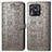 Coque Portefeuille Motif Fantaisie Livre Cuir Etui Clapet S03D pour Xiaomi Redmi 10C 4G Gris