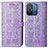 Coque Portefeuille Motif Fantaisie Livre Cuir Etui Clapet S03D pour Xiaomi Redmi 12C 4G Violet