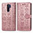 Coque Portefeuille Motif Fantaisie Livre Cuir Etui Clapet S03D pour Xiaomi Redmi 9 Prime India Or Rose