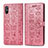 Coque Portefeuille Motif Fantaisie Livre Cuir Etui Clapet S03D pour Xiaomi Redmi 9A Rose