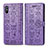 Coque Portefeuille Motif Fantaisie Livre Cuir Etui Clapet S03D pour Xiaomi Redmi 9A Violet