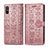 Coque Portefeuille Motif Fantaisie Livre Cuir Etui Clapet S03D pour Xiaomi Redmi 9AT Or Rose