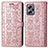 Coque Portefeuille Motif Fantaisie Livre Cuir Etui Clapet S03D pour Xiaomi Redmi K50i 5G Or Rose