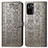 Coque Portefeuille Motif Fantaisie Livre Cuir Etui Clapet S03D pour Xiaomi Redmi Note 10S 4G Gris