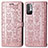 Coque Portefeuille Motif Fantaisie Livre Cuir Etui Clapet S03D pour Xiaomi Redmi Note 10T 5G Or Rose