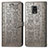 Coque Portefeuille Motif Fantaisie Livre Cuir Etui Clapet S03D pour Xiaomi Redmi Note 9 Pro Max Gris