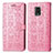 Coque Portefeuille Motif Fantaisie Livre Cuir Etui Clapet S03D pour Xiaomi Redmi Note 9 Pro Max Rose