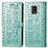 Coque Portefeuille Motif Fantaisie Livre Cuir Etui Clapet S03D pour Xiaomi Redmi Note 9S Vert