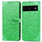 Coque Portefeuille Motif Fantaisie Livre Cuir Etui Clapet S04D pour Google Pixel 7 Pro 5G Vert