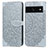 Coque Portefeuille Motif Fantaisie Livre Cuir Etui Clapet S04D pour Google Pixel 7a 5G Gris