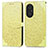 Coque Portefeuille Motif Fantaisie Livre Cuir Etui Clapet S04D pour Huawei Honor 50 SE 5G Jaune