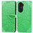 Coque Portefeuille Motif Fantaisie Livre Cuir Etui Clapet S04D pour Huawei Honor 60 5G Vert