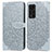 Coque Portefeuille Motif Fantaisie Livre Cuir Etui Clapet S04D pour Huawei Honor V40 5G Gris