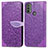 Coque Portefeuille Motif Fantaisie Livre Cuir Etui Clapet S04D pour Motorola Moto E20 Petit