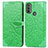 Coque Portefeuille Motif Fantaisie Livre Cuir Etui Clapet S04D pour Motorola Moto E20 Vert