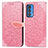 Coque Portefeuille Motif Fantaisie Livre Cuir Etui Clapet S04D pour Motorola Moto Edge 20 Pro 5G Or Rose