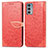 Coque Portefeuille Motif Fantaisie Livre Cuir Etui Clapet S04D pour Motorola Moto Edge Lite 5G Rouge