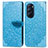 Coque Portefeuille Motif Fantaisie Livre Cuir Etui Clapet S04D pour Motorola Moto Edge X30 5G Bleu