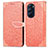 Coque Portefeuille Motif Fantaisie Livre Cuir Etui Clapet S04D pour Motorola Moto Edge X30 5G Orange