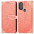 Coque Portefeuille Motif Fantaisie Livre Cuir Etui Clapet S04D pour Motorola Moto G Play Gen 2 Orange