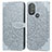 Coque Portefeuille Motif Fantaisie Livre Cuir Etui Clapet S04D pour Motorola Moto G Power (2022) Gris