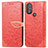 Coque Portefeuille Motif Fantaisie Livre Cuir Etui Clapet S04D pour Motorola Moto G Power (2022) Rouge