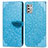 Coque Portefeuille Motif Fantaisie Livre Cuir Etui Clapet S04D pour Motorola Moto G Stylus (2021) Bleu