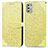 Coque Portefeuille Motif Fantaisie Livre Cuir Etui Clapet S04D pour Motorola Moto G Stylus (2021) Jaune