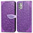 Coque Portefeuille Motif Fantaisie Livre Cuir Etui Clapet S04D pour Motorola Moto G Stylus (2021) Violet