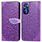 Coque Portefeuille Motif Fantaisie Livre Cuir Etui Clapet S04D pour Motorola Moto G Stylus (2022) 4G Violet