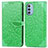 Coque Portefeuille Motif Fantaisie Livre Cuir Etui Clapet S04D pour Motorola Moto G51 5G Vert