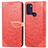 Coque Portefeuille Motif Fantaisie Livre Cuir Etui Clapet S04D pour Motorola Moto G60s Rouge