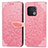 Coque Portefeuille Motif Fantaisie Livre Cuir Etui Clapet S04D pour OnePlus 10 Pro 5G Or Rose