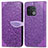 Coque Portefeuille Motif Fantaisie Livre Cuir Etui Clapet S04D pour OnePlus 10 Pro 5G Violet