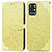 Coque Portefeuille Motif Fantaisie Livre Cuir Etui Clapet S04D pour OnePlus 9R 5G Jaune