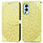 Coque Portefeuille Motif Fantaisie Livre Cuir Etui Clapet S04D pour OnePlus Nord 2 5G Jaune