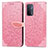 Coque Portefeuille Motif Fantaisie Livre Cuir Etui Clapet S04D pour OnePlus Nord N200 5G Or Rose