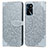 Coque Portefeuille Motif Fantaisie Livre Cuir Etui Clapet S04D pour Oppo A16 Gris