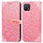 Coque Portefeuille Motif Fantaisie Livre Cuir Etui Clapet S04D pour Oppo A16e Or Rose