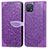 Coque Portefeuille Motif Fantaisie Livre Cuir Etui Clapet S04D pour Oppo A16e Violet